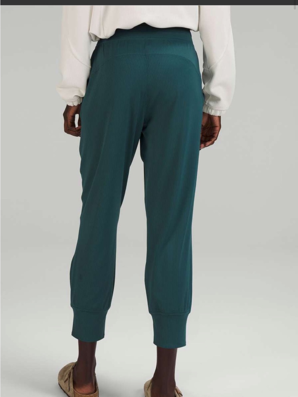 Lululemon Ready to Rulu Ribbed High-Rise Cropped Jogger in Green Jasper size 2